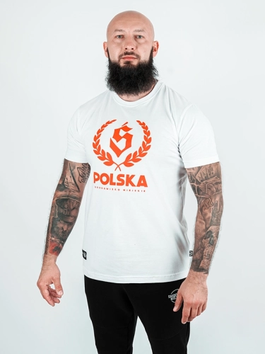 Koszulka "Polska - Big Laur" - Biała / Czerwona za 109,00 zł