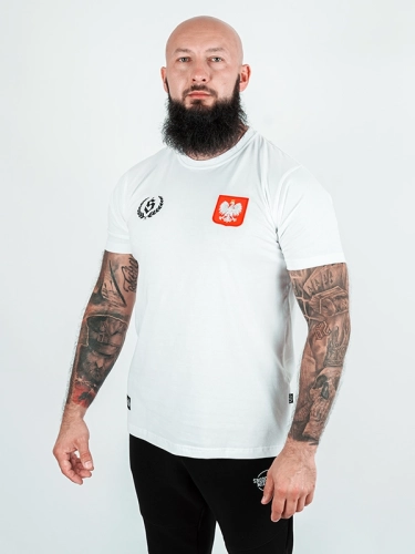 T-shirt "Poland - Laur small" - White / Red for 109.00 PLN