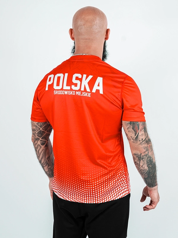 Mesh Sports T-shirt "Poland - ŚM" - Red / White 139.00 PLN