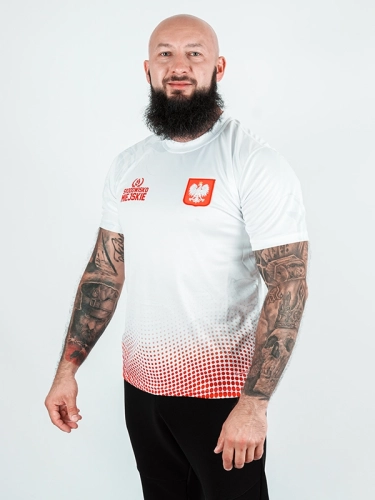 Mesh Sports T-shirt "Poland - ŚM" - White / Red 139.00 PLN
