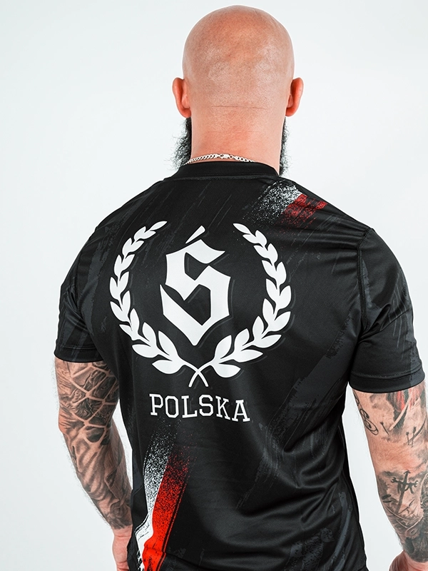 Koszulka Sportowa Mesh "Polska - Essential" -  Czarna 139,00 zł