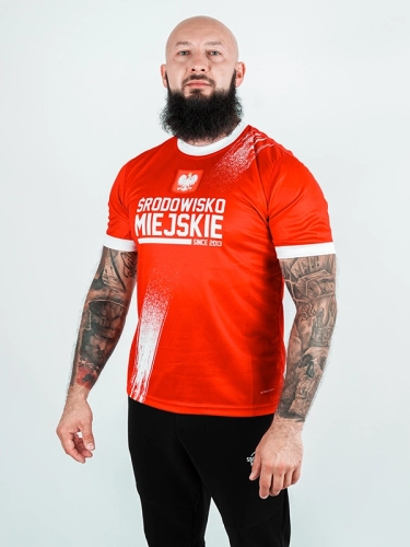 Koszulka Sportowa Mesh "Polska - Essential" -  Czerwona 139,00 zł