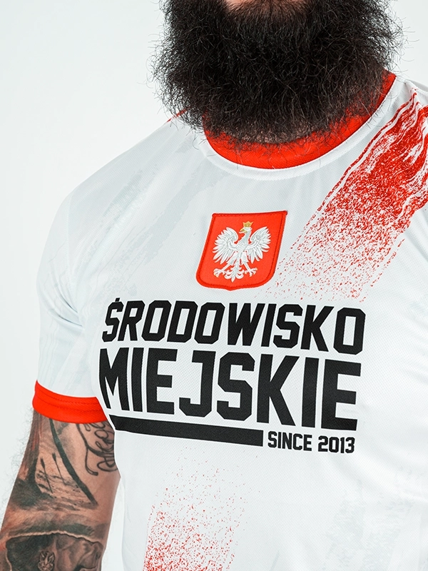 Mesh Sports T-shirt "Polska - Essential" - White / Red PLN 139.00