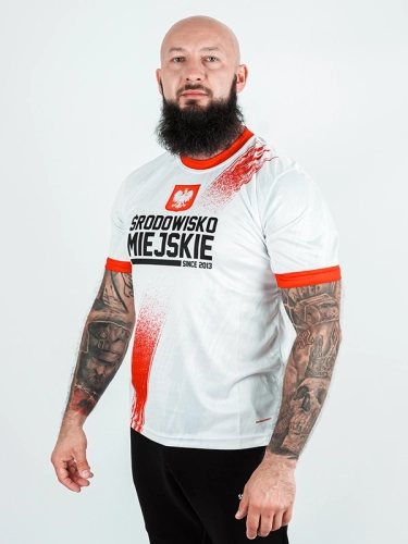 Mesh Sports T-shirt "Polska - Essential" - White / Red PLN 139.00