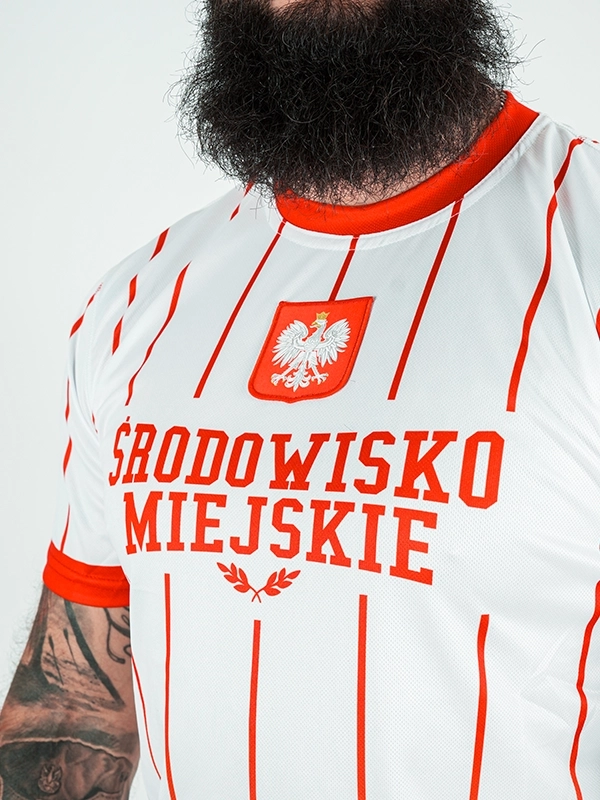 Mesh Sports T-shirt "Poland - Retro" - White / Red 139.00 PLN