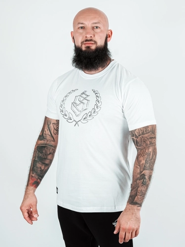 Koszulka "Outline" - Biała / Czarna za 109,00 zł