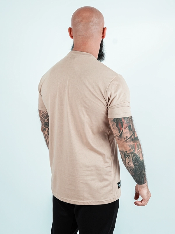 "Outline" T-shirt - Beige / Black for 109.00 PLN