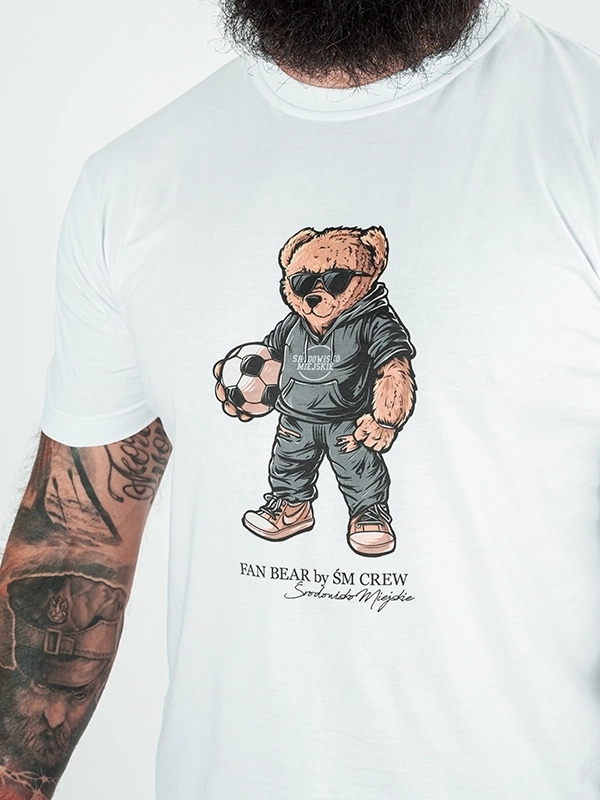 Koszulka "Fan Bear" - Biała za 119,00 zł