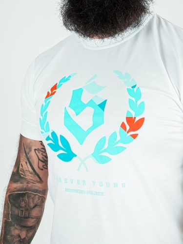 Koszulka "Forever young" - Biała / Niebieska 119,00 zł