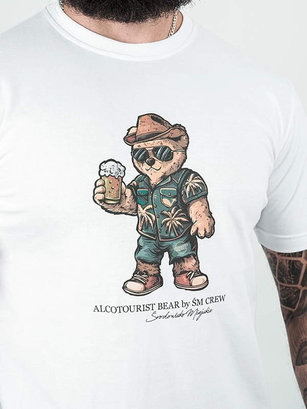 "Alcotourist Bear" T-shirt - White for 119.00 PLN