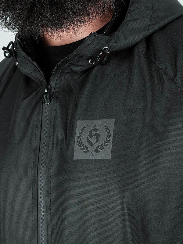 Kurtka wiatrówka z kapturem "Laur box" - czarna za 339,00 zł