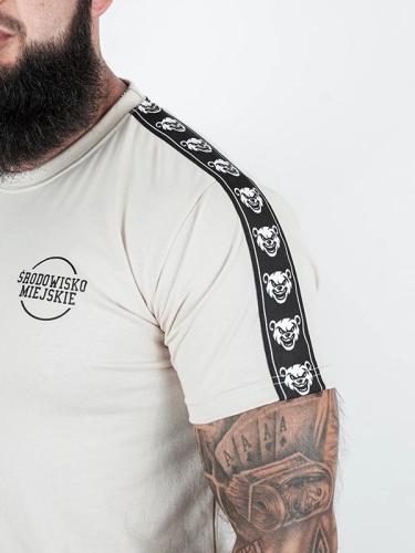 T-shirt "Classic Lampas" - beige / black for 119,00 PLN 2