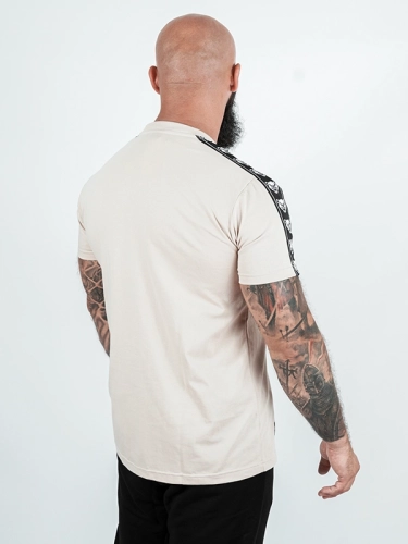 T-shirt "Classic Lampas" - beige / black for 119,00 PLN