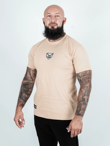 T-shirt "Emblem" - beige for 119,00 PLN