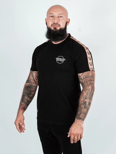 T-shirt "Classic Lampas" - black / beige for 119,00 PLN