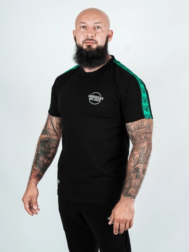 T-shirt "Classic Lampas" - black / mint for 119,00 PLN