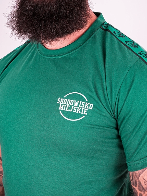 T-shirt "Classic Lampas" - green / mint for 119,00 PLN