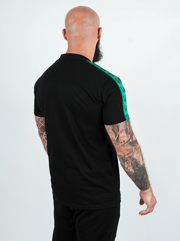 Koszulka "Classic Lampas" - czarna / miętowa za 119,00 zł