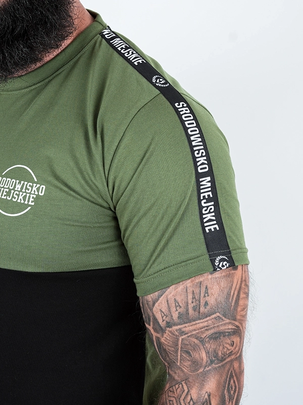 "Classic small" T-shirt - Olive / Black for 109.00 PLN