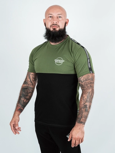 "Classic small" T-shirt - Olive / Black for 109.00 PLN