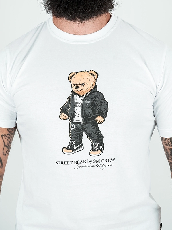 Koszulka "Street Bear" - Biała za 119,00 zł
