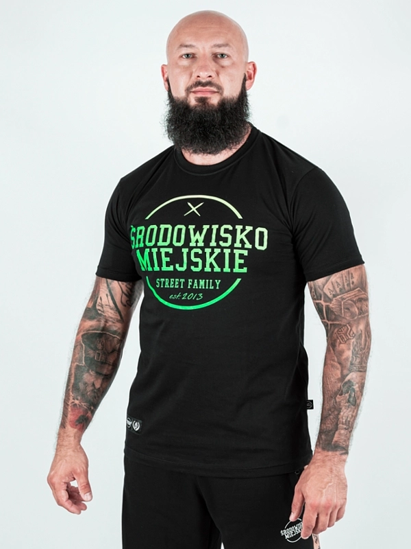 Koszulka "Theme 2.0" - czarna / seledynowa za 129,00 zł