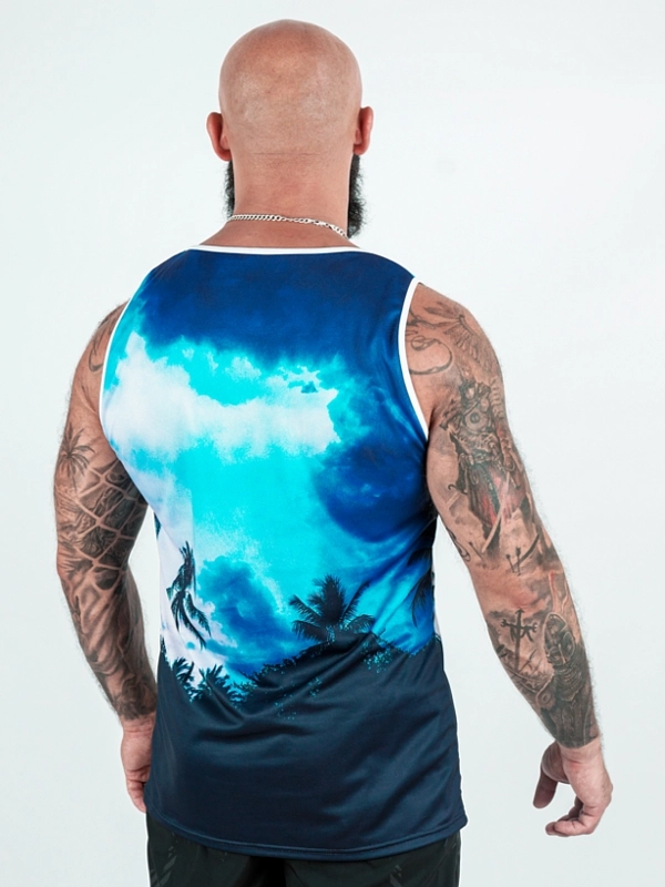 Tank Top "All time on tour" - biały / niebieski za 149,00 zł