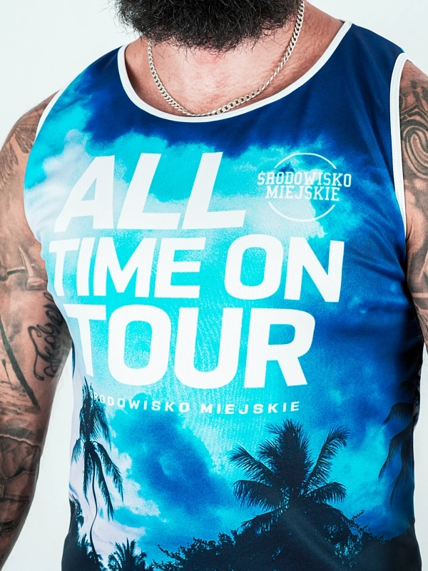 Tank Top "All time on tour" - biały / niebieski za 149,00 zł