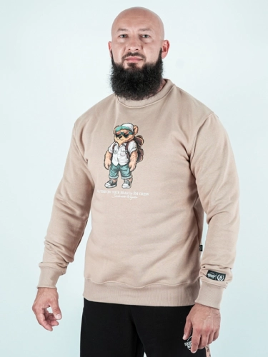 Bluza bez kaptura "All Time on Tour Bear" - Beżowa za 229,00 zł