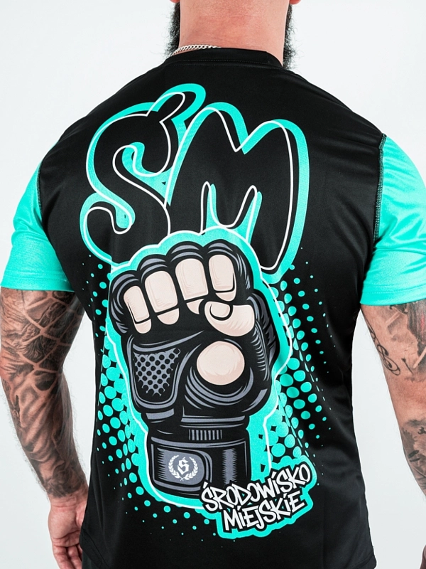 Koszulka Sportowa Mesh "Fist" - Czarna za 139,00 zł