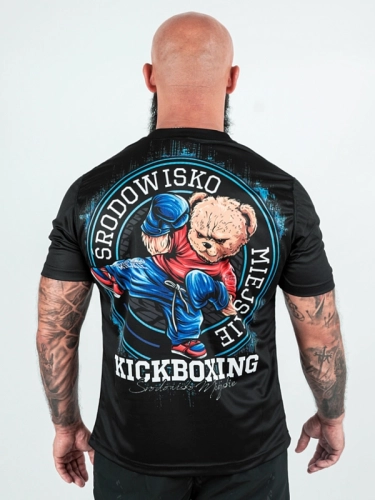 Mesh Sports T-shirt "Kickboxing Bear" - Black for 139.00 PLN