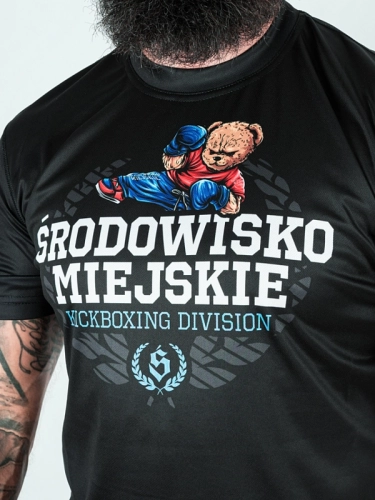 Mesh Sports T-shirt "Kickboxing Bear" - Black for 139.00 PLN