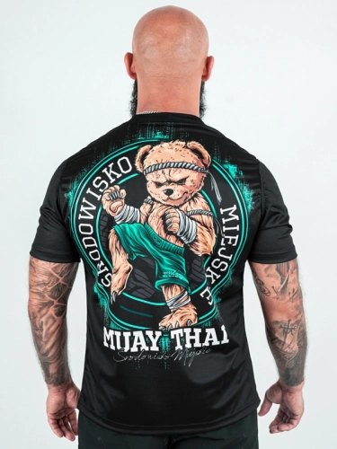 Mesh Sports T-shirt "Muay Thai Bear" - Black for 139.00 PLN