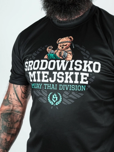 Koszulka Sportowa Mesh "Muay Thai Bear" - Czarna za 139,00 zł