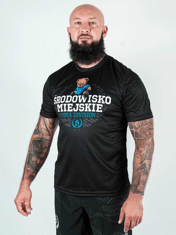 Koszulka Sportowa Mesh "MMA Bear" - Czarna za 139,00 zł