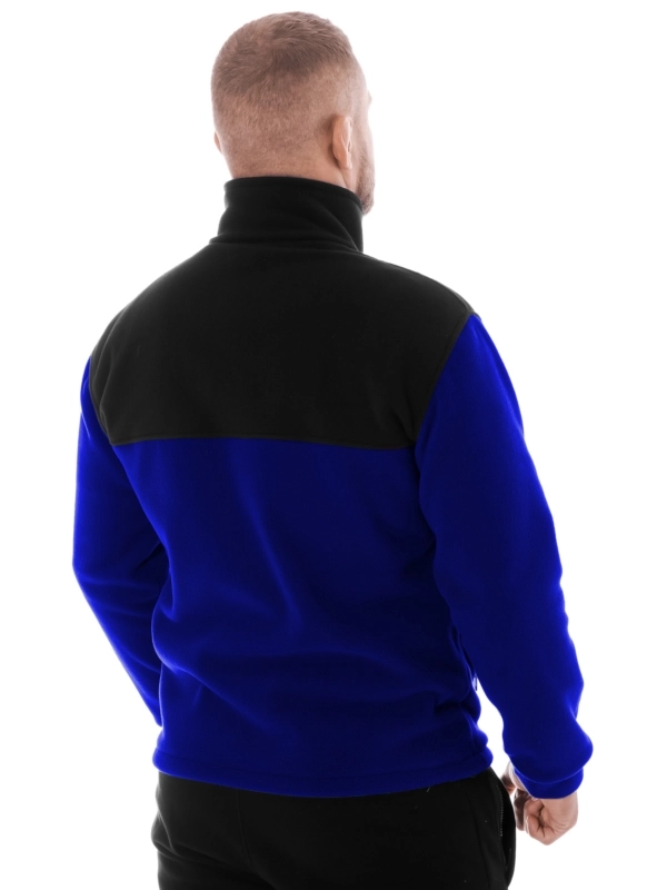 Fleece with a stand-up collar "Laur" - Blue / Black for 259.00 PLN