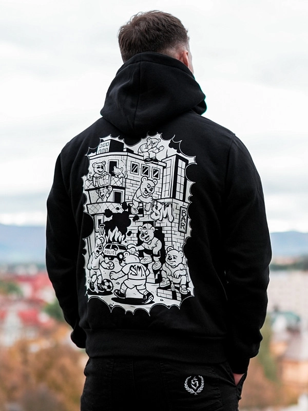 Bluza z kapturem "Urban Jungle" - czarna za 259,00 zł