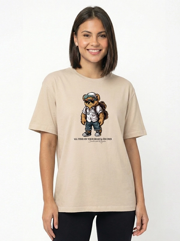 "All Time on Tour Bear" T-shirt - Beige for 119.00 PLN