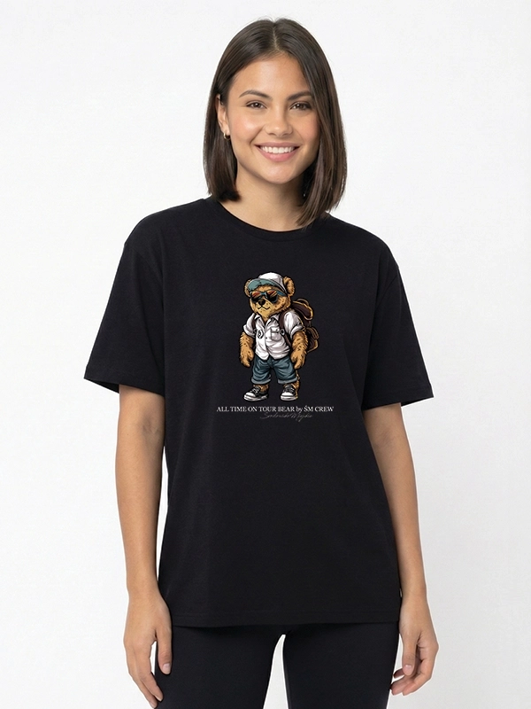 Koszulka "All Time on Tour Bear" - Czarna za 119,00 zł