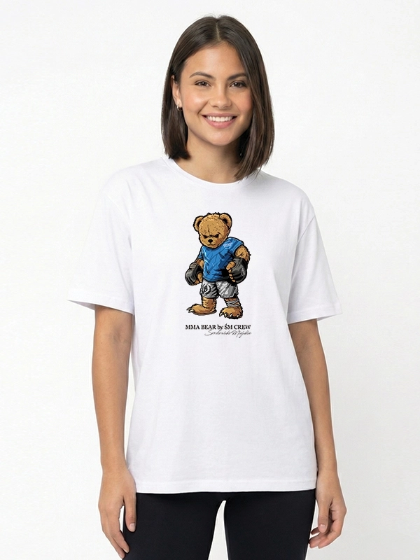 Koszulka "MMA Bear" - Biała za 119,00 zł