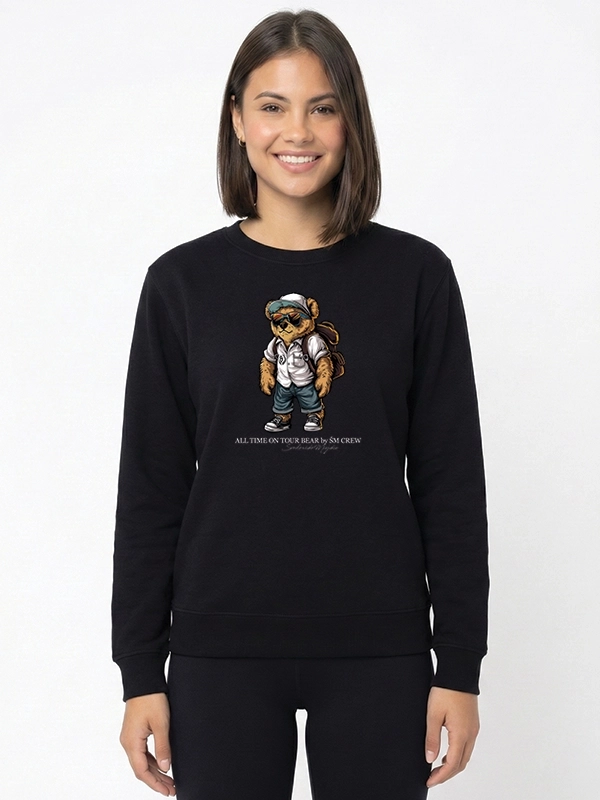 Bluza bez kaptura "All Time on Tour Bear- Czarna za 239,00 zł