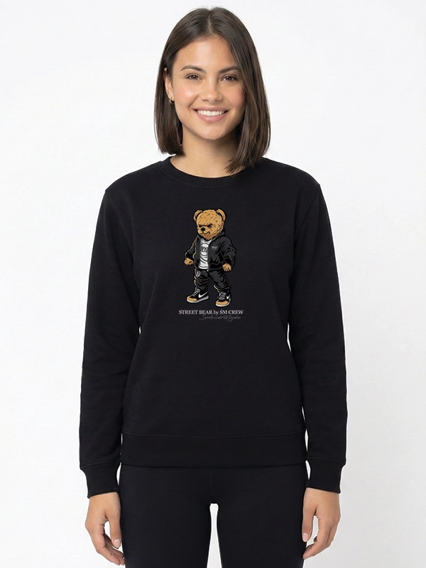 Crewneck "Street Bear" - Black for 239.00 PLN