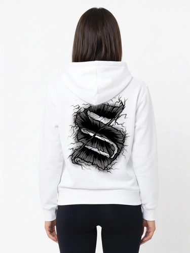 Bluza z kapturem "Split" - biała za 269,00 zł 1