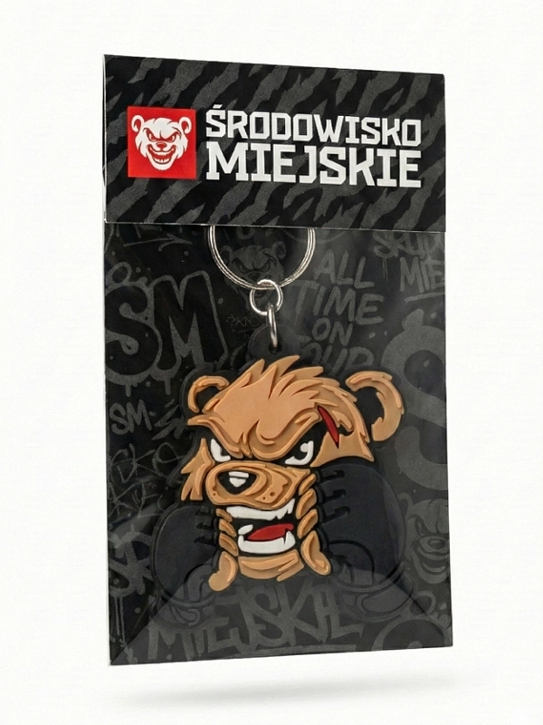 Brelok "Fighter Bear" - Czarny za 19,00 zł