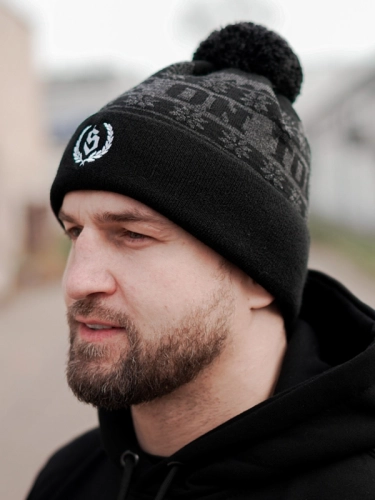 Winter hat "All time on tour"  pompon - Black / Gray for 89,00 PLN 2