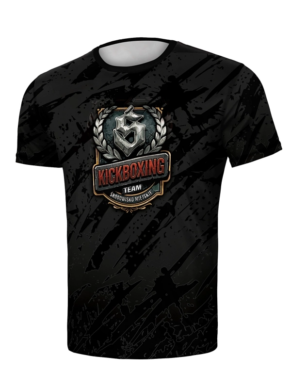 Koszulka Sportowa Mesh "Kickboxing" - Czarna za 139,00 zł