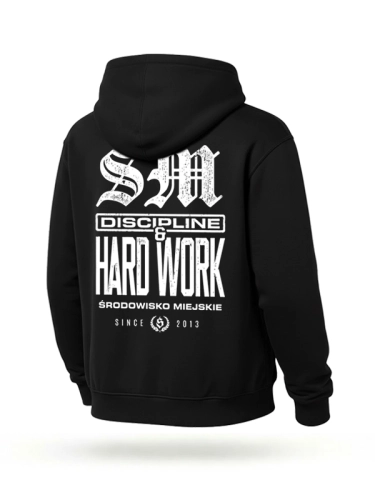 Bluza z kapturem "Hard Work" - czarna za 249,00 zł