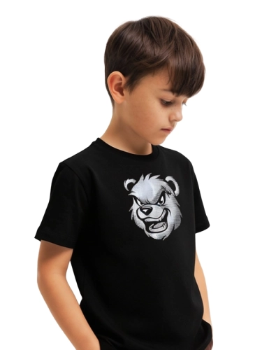 Kid's t-shirt "Bear Pattern" - black for 59,00 PLN