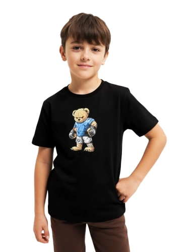Kid's t-shirt "MMA Bear" - black for 59,00 PLN
