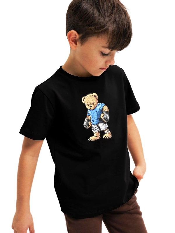 Koszulka dziecięca "MMA Bear" - czarna za 59,00 zł